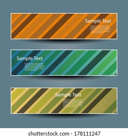 Banner or Header Design with Striped Pattern
