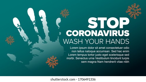 Banner/Header-Vorlage mit Informationen über Coronavirus