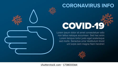 Banner / header template with coronavirus information