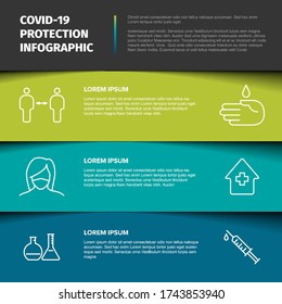 Banner / header template with coronavirus information