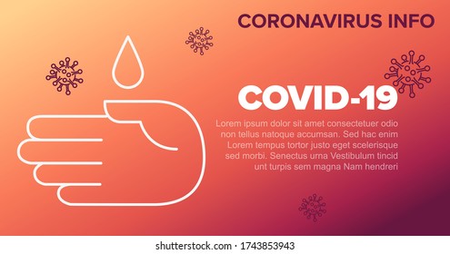 Plantilla de banner / cabecera con información de coronavirus