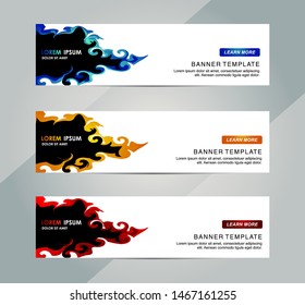 Banner- header template. Vector abstract design banner web template. Modern Horizontal banner perfect for header and footer website.