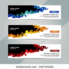 Banner- Header template. Vector abstract design banner web template. Modern Horizontal banner perfect for header and footer website.