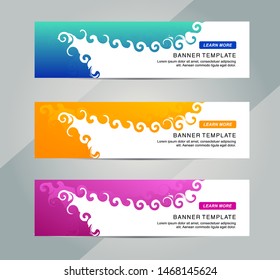 Banner- header template. Vector abstract geometry web banner design template. Modern Horizontal banner perfect for header and footer website.