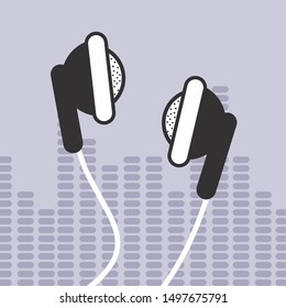 banner with headphone device icon