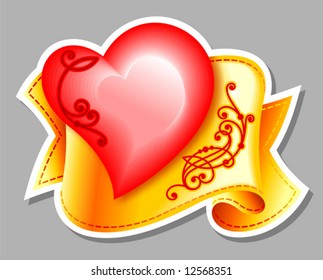 Banner and heart