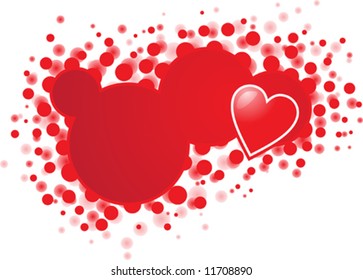 banner with heart vector