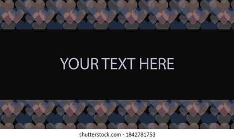 Banner hearts with space for text