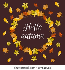 A banner of Hello autumn