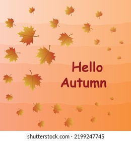 The banner hello autumn. Vector illustration