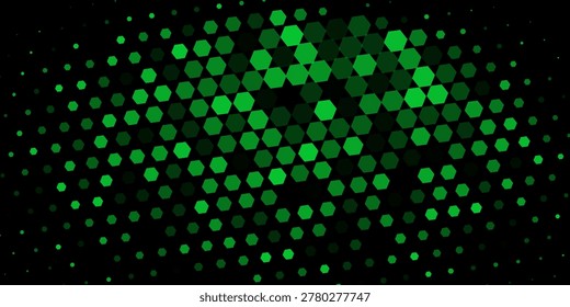 Banner hexagon halftone background green. abstract metal grid background