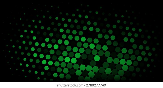 Banner hexagon halftone background green. abstract metal grid background