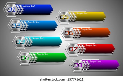 banner hexagon technology stainless graphic design