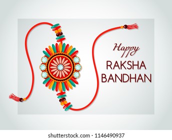 The banner in honor of the Indian holiday Raksha Bandhan with beautiful illustrations in a creative background. cute little sister and brother with a gift, preparing for Rahi. flat vector illustration