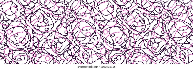 Banner horizontal abstract round geometric shapes. Vector illustration, template.
