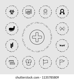 Banner icon. collection of 13 banner filled and outline icons such as party flag, ribbon, golf stick, hazzard, child building kit. editable banner icons for web and mobile.