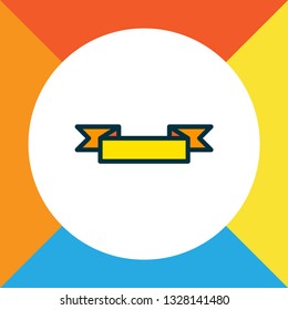Banner icon colored line symbol. Premium quality isolated ribbon element in trendy style.