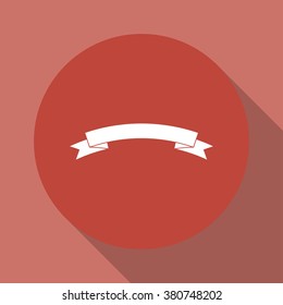 The banner icon. Flat ribbon icon. Flat Vector illustration.