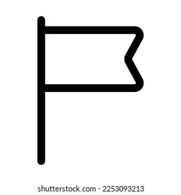 Banner icon line isolated on white background. Black flat thin icon on modern outline style. Linear symbol and editable stroke. Simple and pixel perfect stroke vector illustration