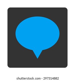 Banner icon from Primitive Buttons OverColor Set. This rounded square flat button is drawn with blue and gray colors on a white background.