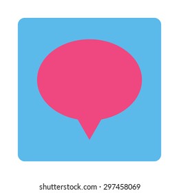 Banner icon from Primitive Buttons OverColor Set. This rounded square flat button is drawn with pink and blue colors on a white background.