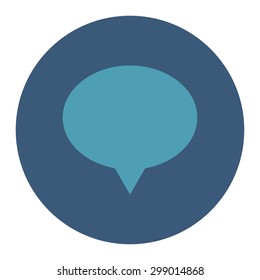 Banner icon from Primitive Round Buttons OverColor Set. This round flat button is drawn with cyan and blue colors on a white background.