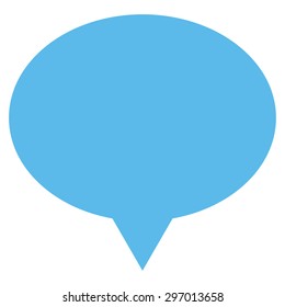 Banner icon from Primitive Set. This isolated flat symbol is drawn with blue color on a white background, angles are rounded.