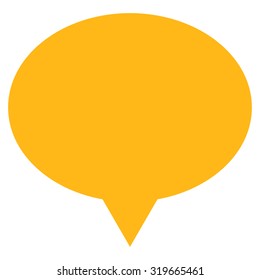 Banner icon from Primitive Set. This isolated flat symbol is drawn with yellow color on a white background, angles are rounded.