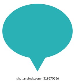 Banner icon from Primitive Set. This isolated flat symbol is drawn with cyan color on a white background, angles are rounded.