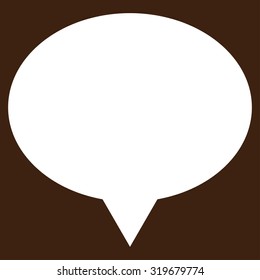 Banner icon from Primitive Set. This isolated flat symbol is drawn with white color on a brown background, angles are rounded.