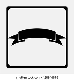 The banner icon. Ribbon symbol.