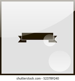 The banner icon. Ribbon symbol.