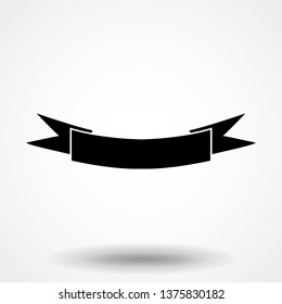 The banner icon. Ribbon symbol. Flat Vector illustration