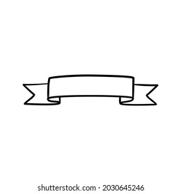 The banner icon. Ribbon symbol. Flat Vector illustration