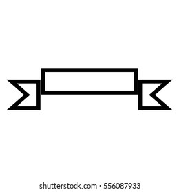 The banner icon. Ribbon symbol. Flat Vector illustration