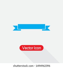 Banner Icon, Ribbon Symbol Vector Illustration Eps10