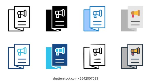 Banner icon set multiple style collection 
