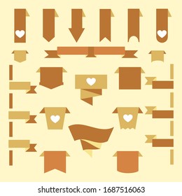 Icono de banderín,Icono de cinta ilustración de diseño plano