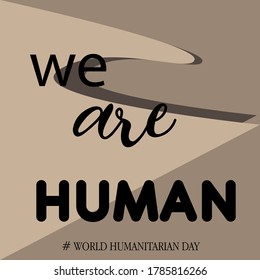 banner icon template graphic text for world humanitarian day. august 19