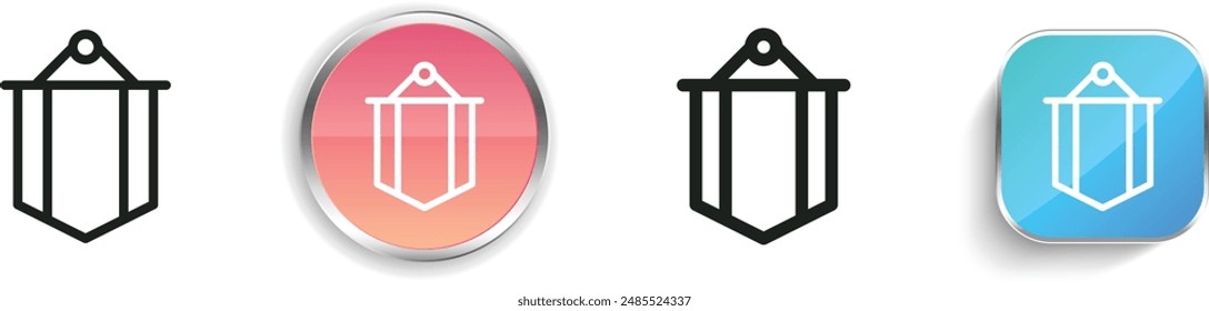 banner icon. Thin Linear, Regular and Button Style Design Isolated On White Background