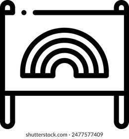 banner icon. Thin Linear Style Design Isolated On White Background