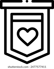 banner icon. Thin Linear Style Design Isolated On White Background