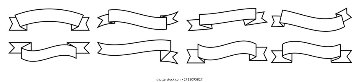 banner icon vector set ribbon illustration sign collection