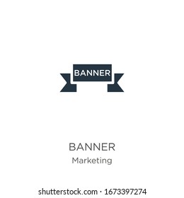 Banner icon vector. Trendy flat banner icon from marketing collection isolated on white background. Vector illustration can be used for web and mobile graphic design, logo, eps10
