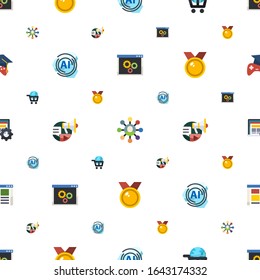 banner icons pattern seamless. Included editable flat back end, Affiliate marketing, eLearning, AI Pattern, Social campaign, medal, Interactive Course icons. banner icons for web and mobile.