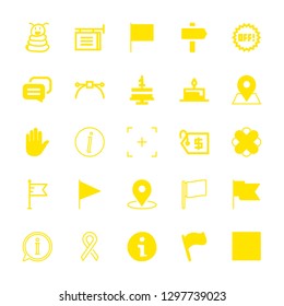 banner icons set with hold, placeholder and flag vector set