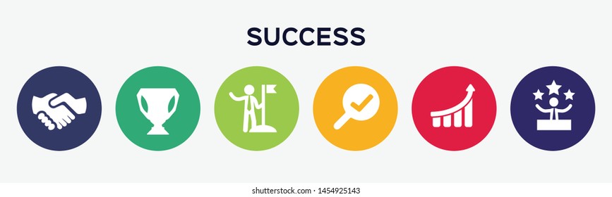 Banner Icons Success Concept Stock Vector (royalty Free) 1454925143 