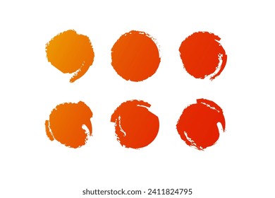 Banner icons for text. Flat, red, abstract circles for text, banner icons for inscription. Vector icons