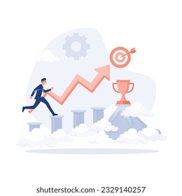 Banner ideas start up business to success,  flat vector modern illustration