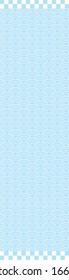 Banner illustration with continuous wave pattern and upper and lower check patterns.